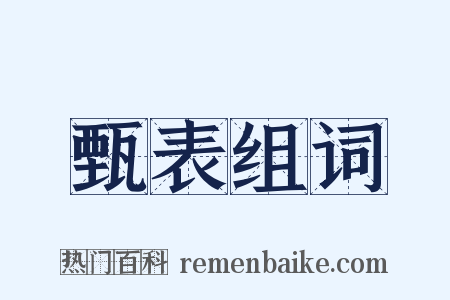 甄表组词是什么意思的图片